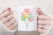 Cute Valentine Day Balloons Clipart, an Illustration by Sublimation Artist (Thumbnail 5 of 6)