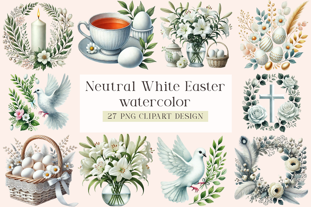 Neutral White Easter, an Illustration by DreamArtGraphic (Photo 1 of 5)