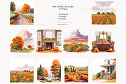 Autumn Clipart | Fall Pumpkins Image, a Seasonal Illustration by GlamArtZhanna (Thumbnail 5 of 8)