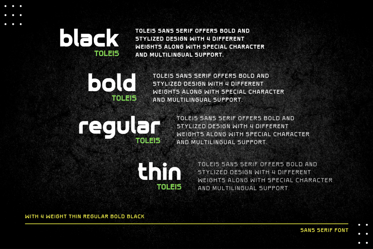 Toleis, a Sans Serif Font by twinstd (Photo 6 of 13)