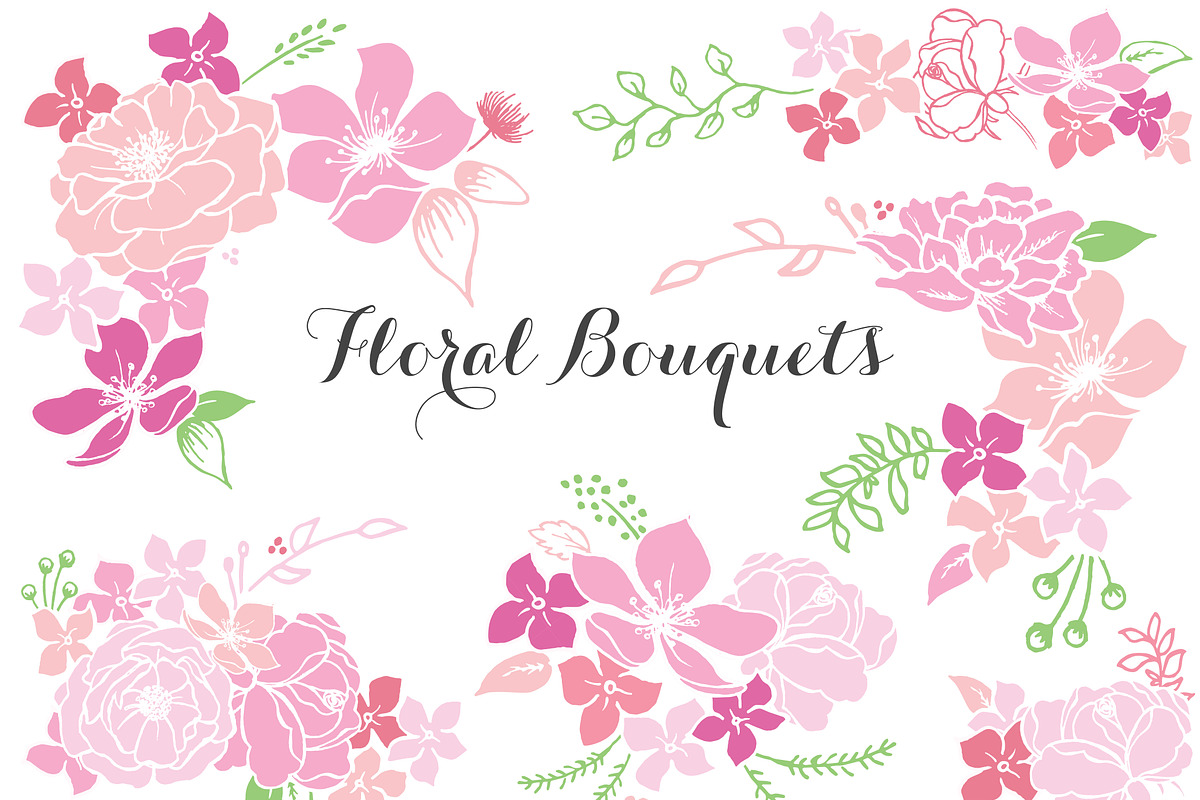 Hand drawn flowers & elements, an Object Graphic by Interior Mockup Co (Photo 3 of 5)