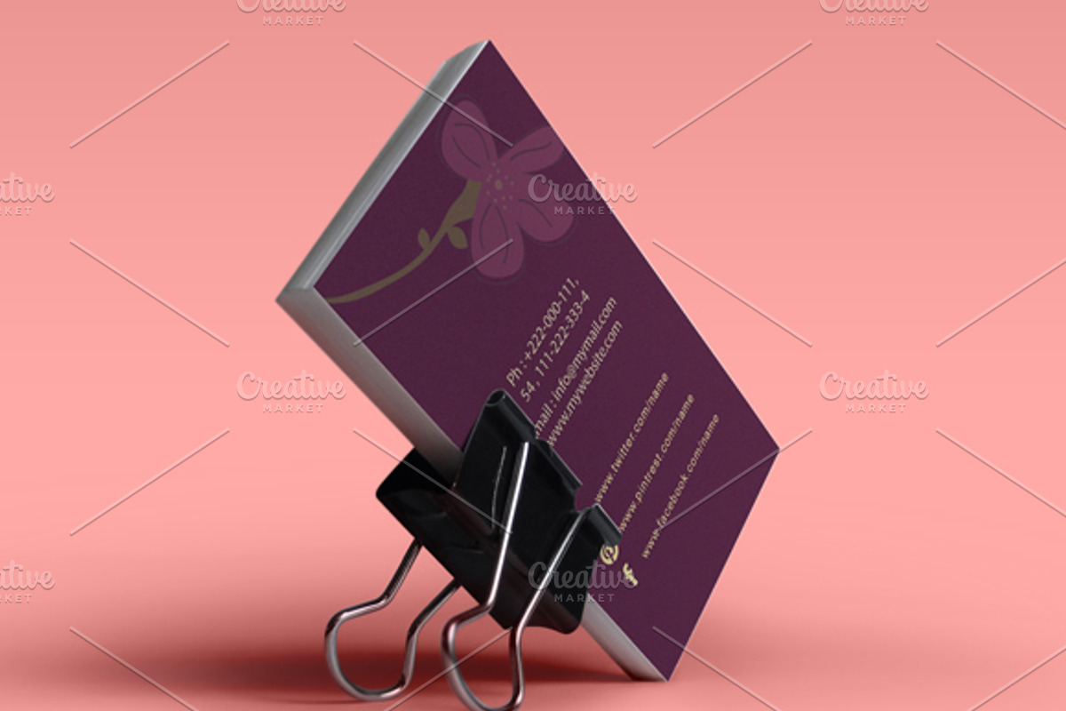 Flower Shop Business Card 2 Colors, a Business Card Template by felicidads (Photo 4 of 4)