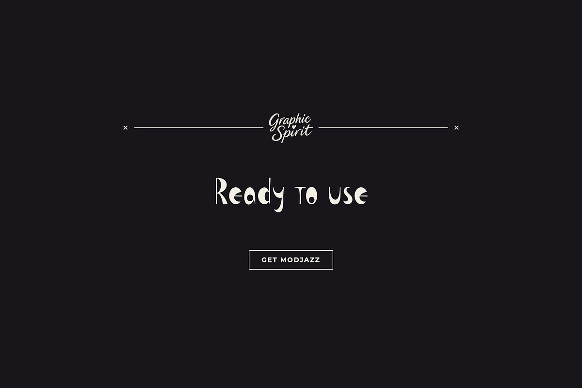 Modjazz Art Deco Display Font, a Sans Serif Font by Graphic Spirit (Photo 8 of 8)