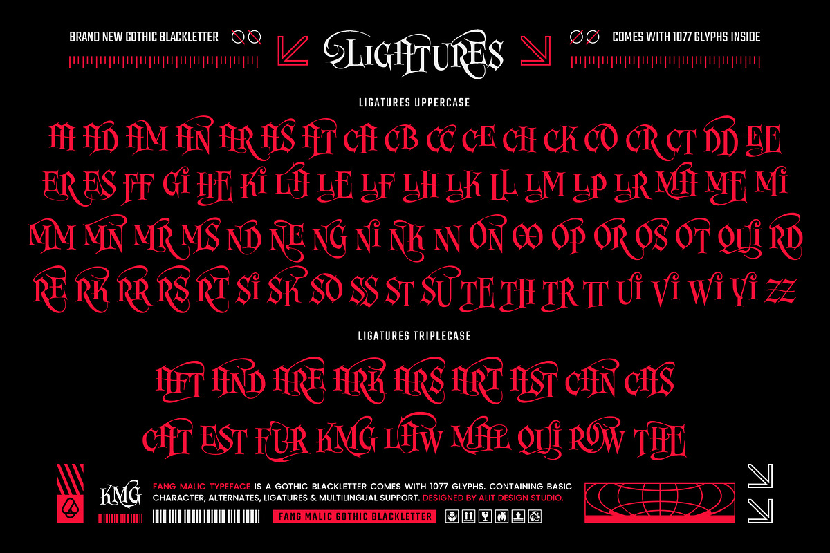 Fang Malic Typeface, a Blackletter Font by alit design (Photo 19 of 20)
