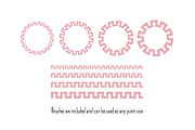 Cross Stitch Embroidery Borders, a Pattern Graphic by Melissa Held Designs (Thumbnail 3 of 3)