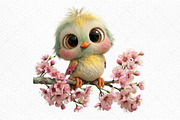 Whimsical Spring Birds Clipart PNG, an Illustration by Craft Nest (Thumbnail 10 of 11)