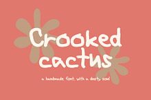 Crooked cactus handmade font