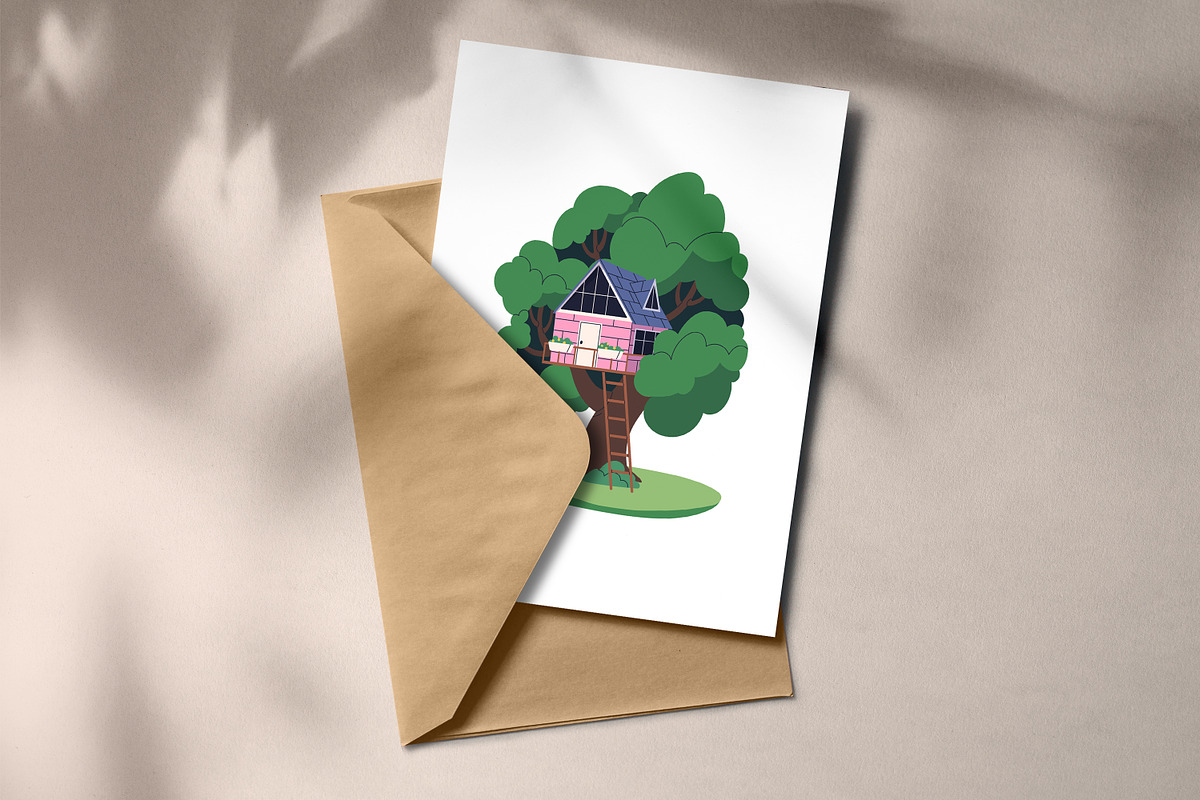 Wood tree houses. Nature treehouses, an Object Illustration by Good Studio (Photo 5 of 5)