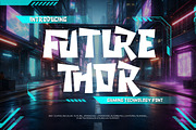 Future Thor-Game Technology Display, a Sans Serif Font by productype1 (Thumbnail 1 of 10)