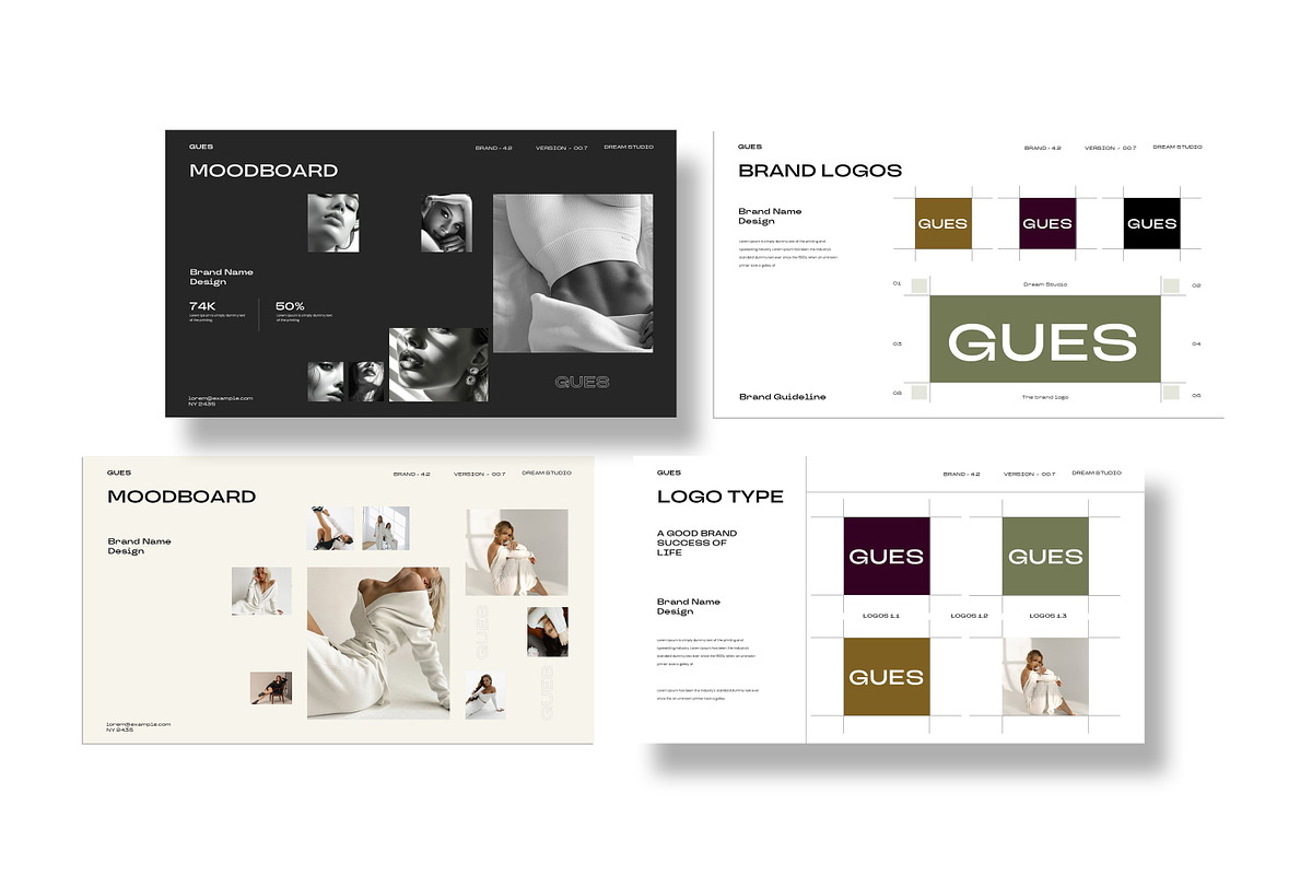 GUES Brand Guidelines Presentation T, a Presentation Template by Slide-Agency (Photo 6 of 15)