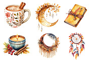 Boho Autumn Clipart, an Illustration by CreationArt (Thumbnail 3 of 5)