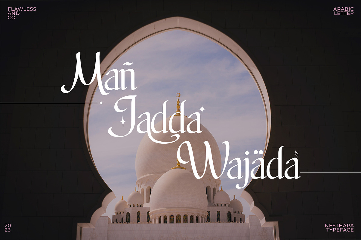 Nestapha - Islamic Font, a Script Font by Flawless And Co (Photo 4 of 10)