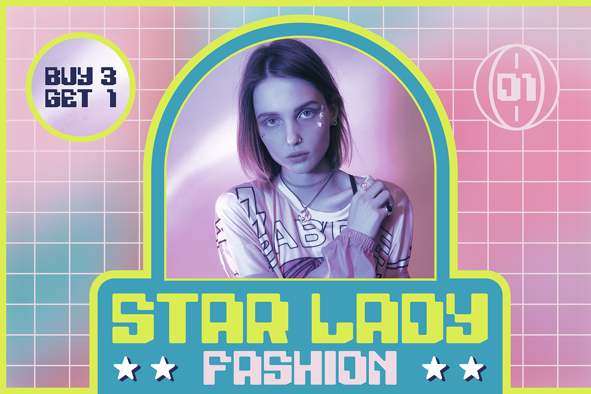 Noser - A Modern Y2K Font, a Sans Serif Font by Marvadesign (Photo 2 of 7)