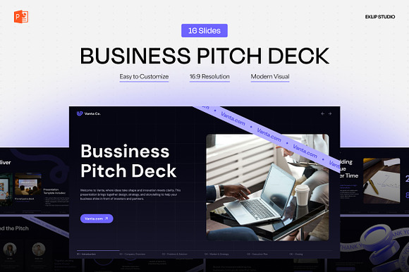 Business Pitch Deck Powerpoint preview 6