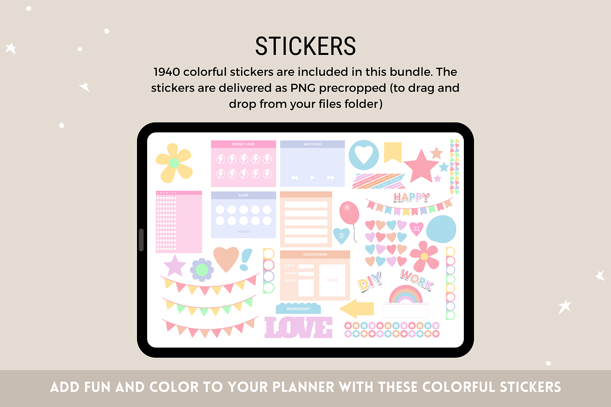Cute Digital Life Planner 750+ pages, a Templates & Theme by SunshineStudioBoutique (Photo 5 of 9)
