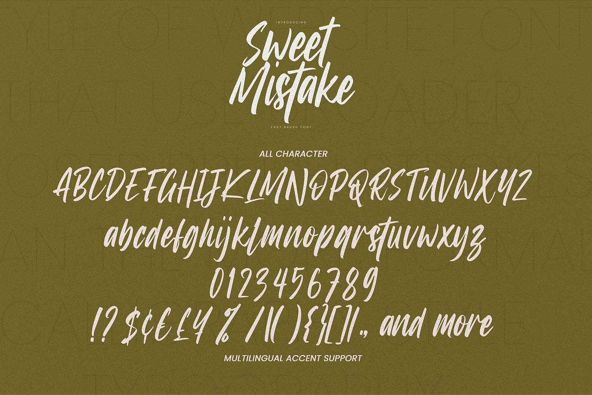 Sweet Mistake – Fast Brush Font, a Handwritten Font by Gassstype (Photo 6 of 8)