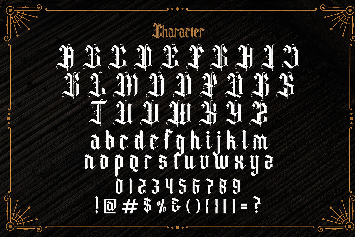 Silafejira - Blackletter Font, a Blackletter Font by StringLabs (Photo 10 of 11)