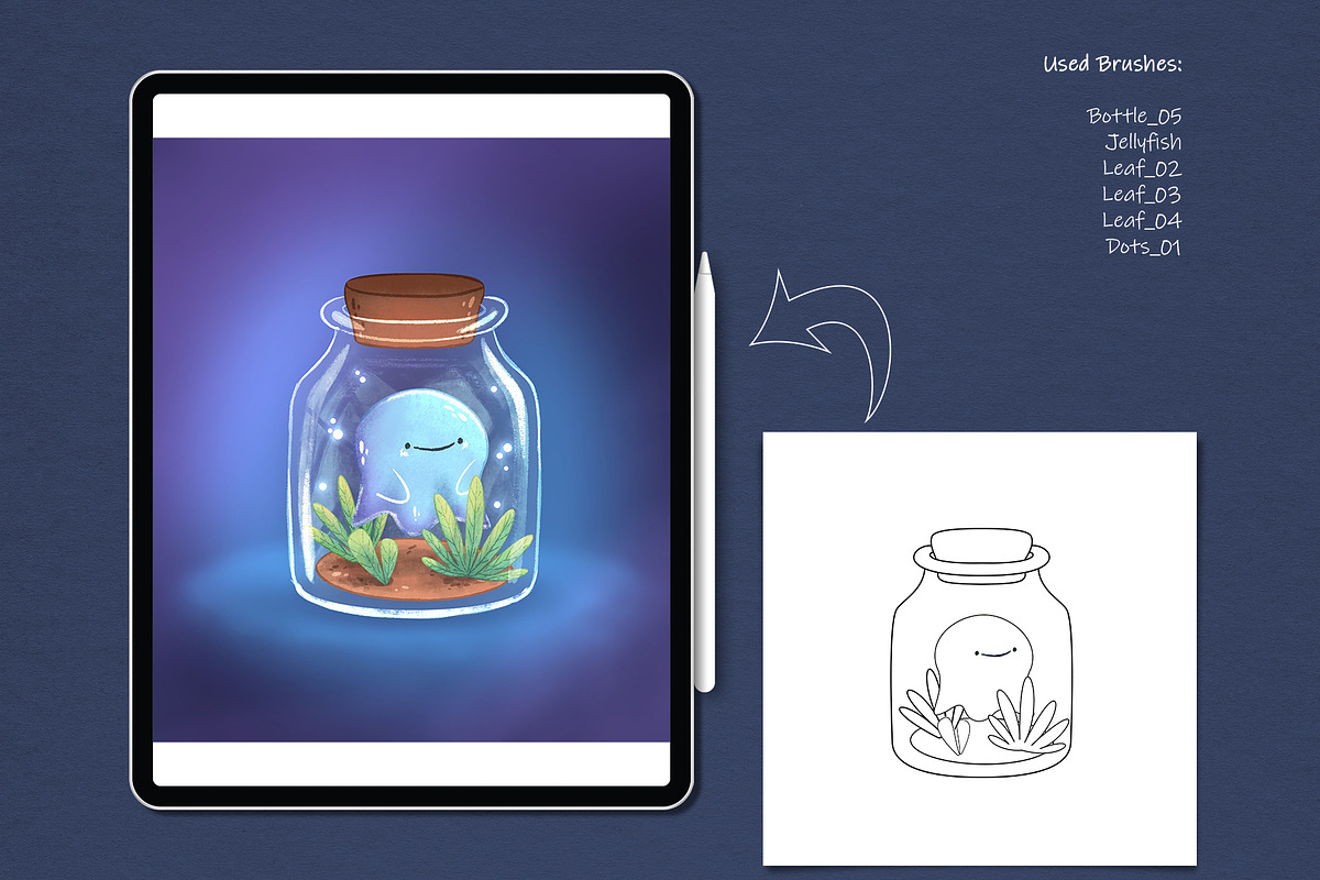 Photoshop Sketch Kawaii Stamp Brush, a Brush Add-On by MISTstudioDesign (Photo 6 of 10)