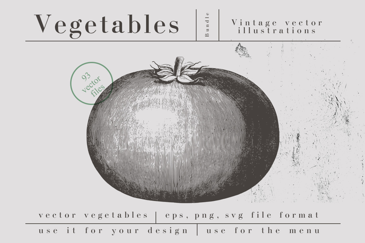 Vintage Vegetables, an Illustration by Retro Machine (Photo 1 of 4)