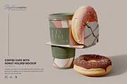 Coffee Cups with Holder Mockup, an Advertising Mockup by skybluecreative (Thumbnail 1 of 2)
