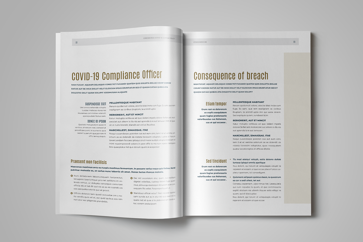 COVID-19 Company Policy, a Brochure Template by StockInDesign (Photo 9 of 10)