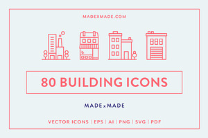 Buildings Line Icons