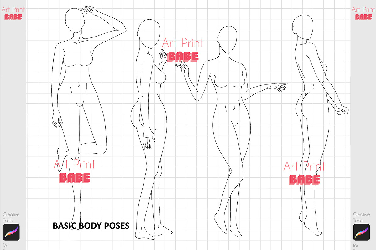 Anime Girl Maker Procreate Character, a Brush Add-On by ArtPrintBabe (Photo 3 of 10)