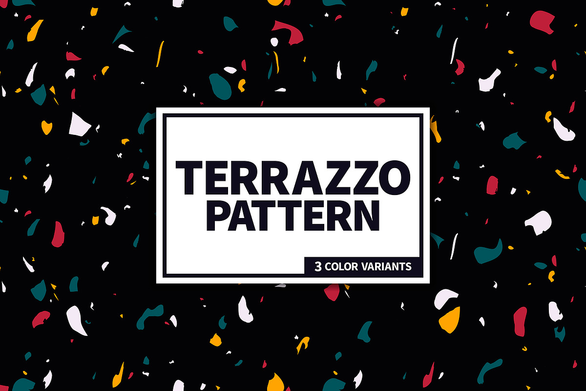Dark Terrazzo Seamless Pattern, a Pattern Graphic by Krolja (Photo 1 of 5)