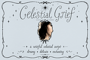 Celestial Grief, a Script Font by Lilithcollageart (Thumbnail 4 of 8)