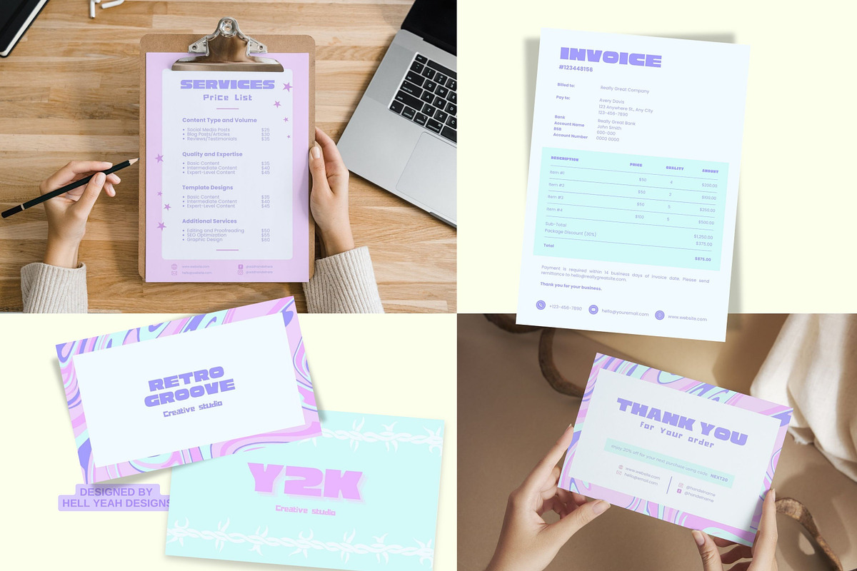 Y2K Branding Starter Kit Templates, a Branding & Logo Template by Hell Yeah Designs (Photo 16 of 20)