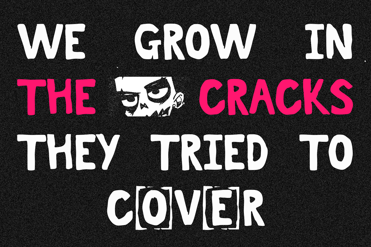 Core Panic - Rough Display Font, a Font by Pixesia Studio (Photo 2 of 15)