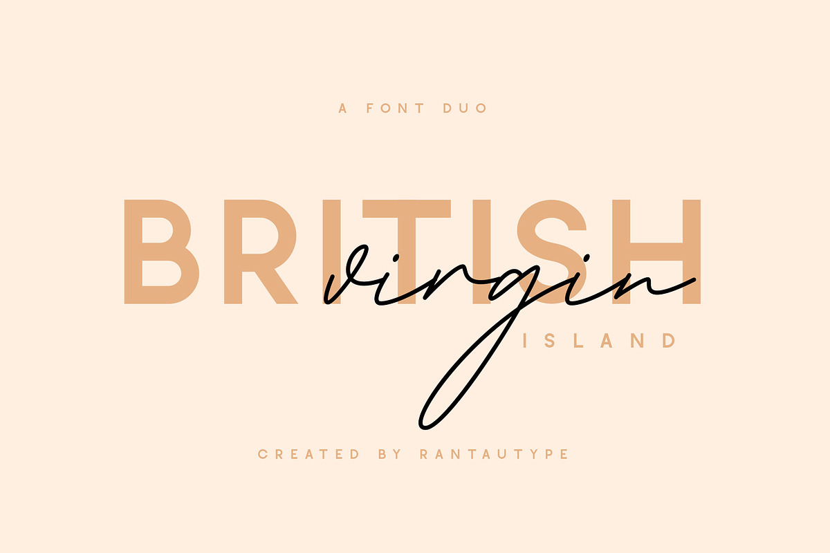 British Virgin A Font Duo, a Sans Serif Font by RantautypeStudio (Photo 1 of 17)