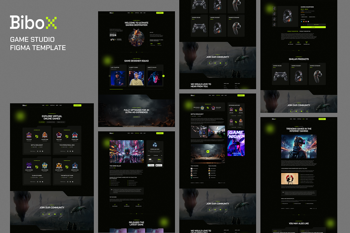 BiboX - Game Studio & Store Template, an UI Kit Template by YoArts (Photo 5 of 5)
