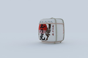 Japanese Sake Barrels