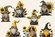 SUNFLOWER GNOME CLIPART PACK, a Person Illustration by Daring Digies (Thumbnail 3 of 10)