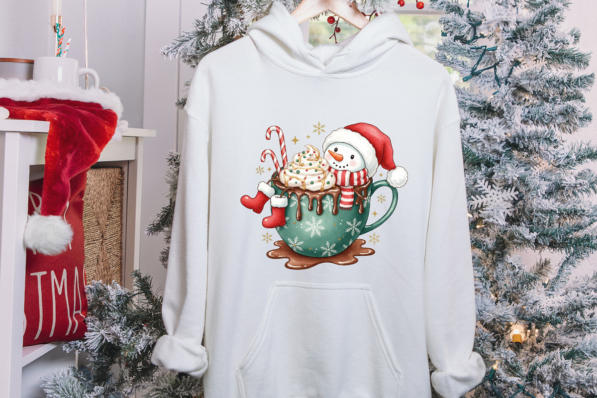 Christmas Snowman Hot Cocoa Png, an Illustration by designcity5 (Photo 7 of 8)