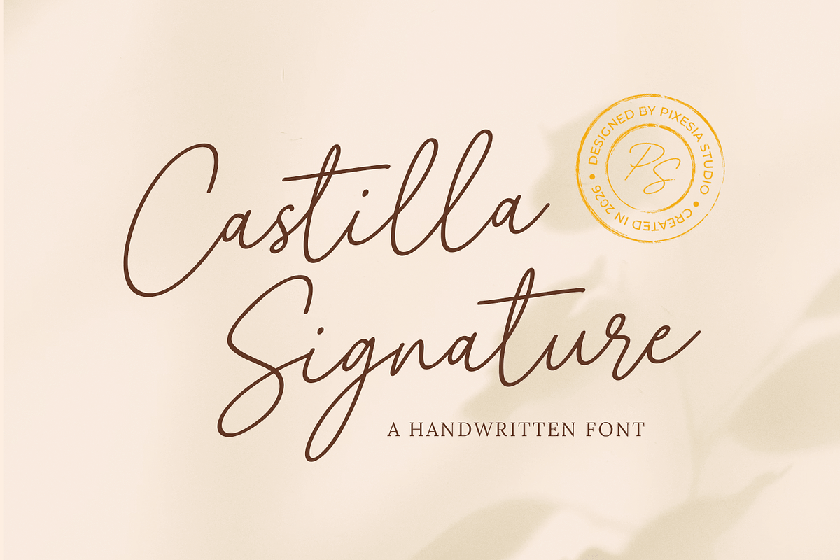 Castilla Signature Handwritten Font, a Handwritten Font by Pixesia Studio (Photo 1 of 10)