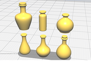 3D OBJ/STL Potion Bottles