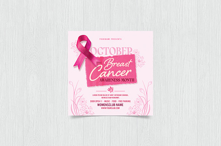 Breast Cancer Awareness Flyer, a Print Template by DesignWorkz
