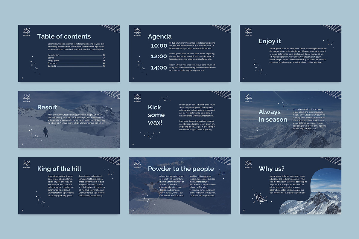 Presentation Ski Resort, a Presentation Template by TemplatesNow!