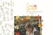 Fall Floral Backgrounds & Overlays, a Decorative Illustration by whiteheartdesign (Thumbnail 4 of 19)