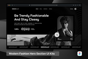 Fashion Elegant Hero Header, an UI Kit Template by SquidPixey