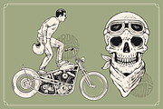 Chopper Illustration Set, an Object Graphic by Bromz Studio (Thumbnail 2 of 6)