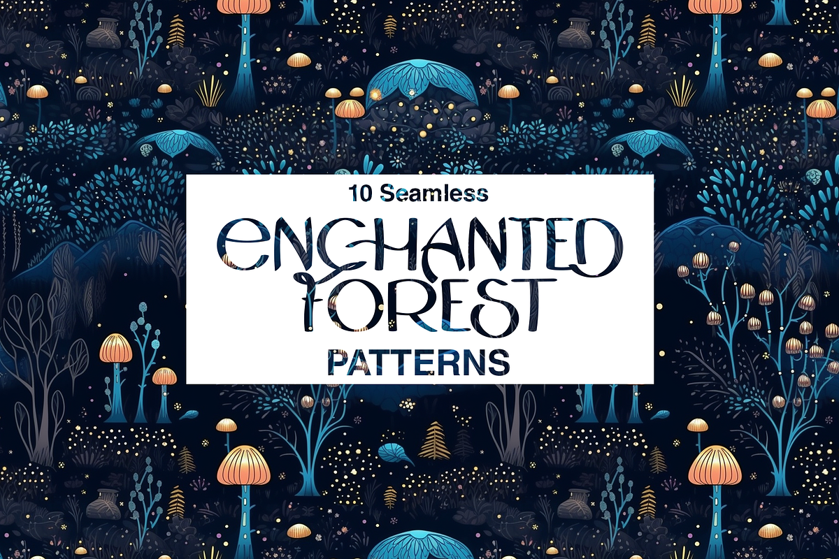 10 Enchanted Forest Patterns, a Pattern Graphic by Motifs (Photo 3 of 11)