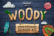 WOODY Texture Photoshop Styles KIT