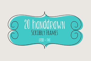 20 Handdrawn Scribbly Frames