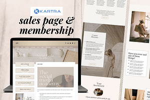 Kartra Membership + Website Bundle, a Landing Page Template by Solana Creative Co.