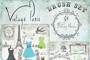 Vintage Paris- French Brush Set, a Brush Add-On by Le Paper Cafe (Thumbnail 1 of 5)