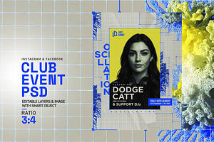 Club PSD – Party Flyer Template, a Flyer Template by Rave Aspect