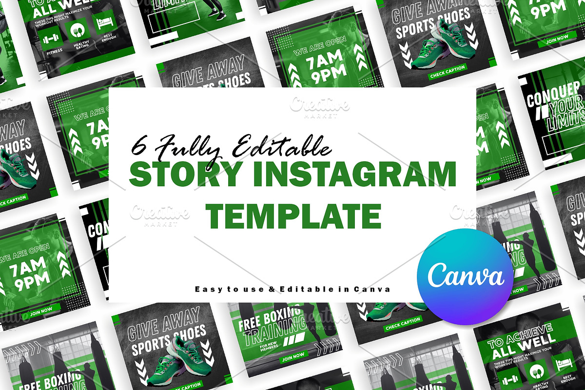 Gym Instagram Feed - Canva, a Social Media Template by Null Stuido (Photo 2 of 3)